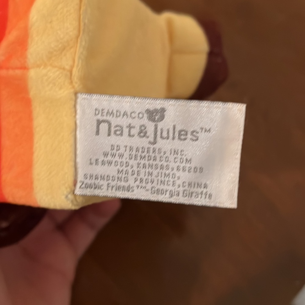 Nat & Jules Georgia Giraffe Stuffed Plush 10"  Geometric Zoobic Friends DEMDACO - Picture 10 of 12